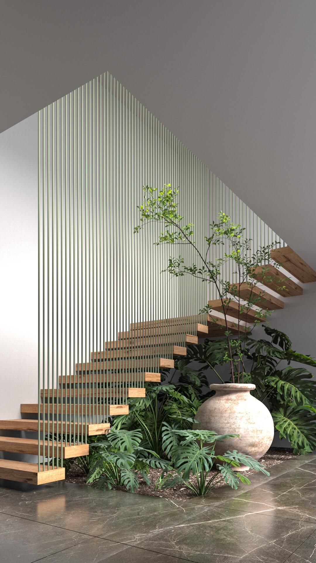 🌀 پله معلق؛ ترکیب هنر، مهندسی و زیبایی در دکوراسیون مدرن