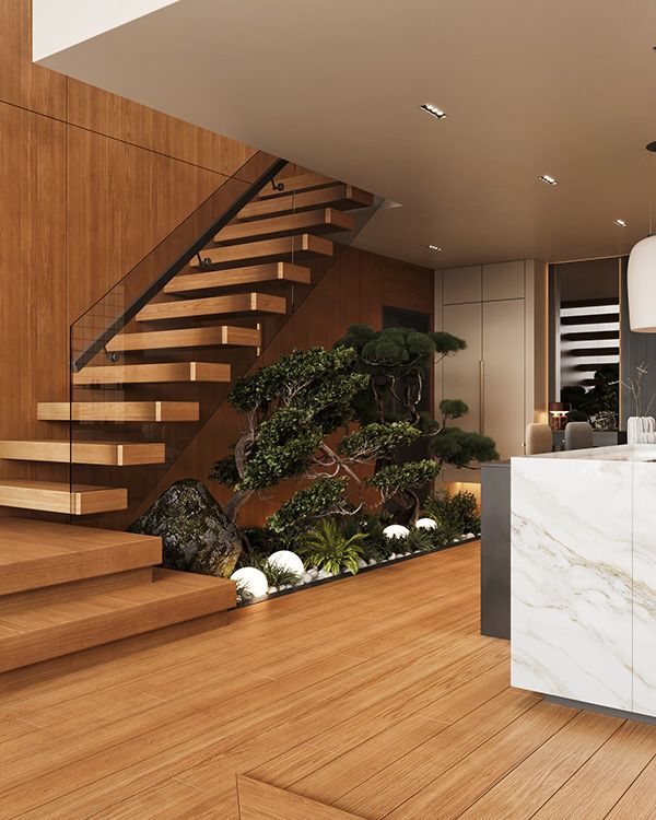 🌀 پله معلق؛ ترکیب هنر، مهندسی و زیبایی در دکوراسیون مدرن